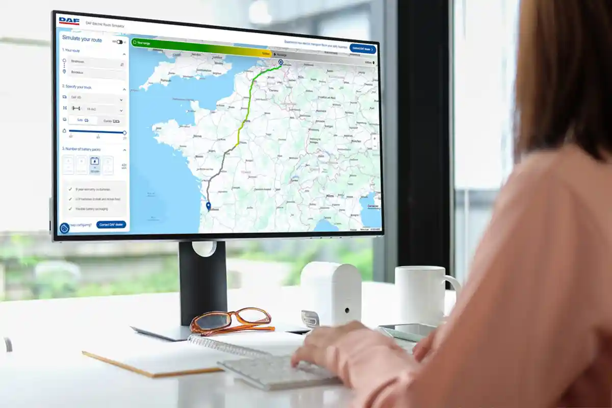 DAF lansează simulator de rută pentru camioane electrice